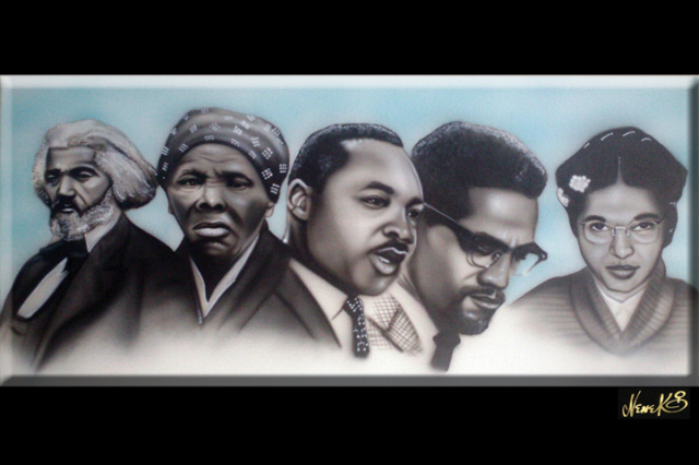 "Freedom Fighters" Original painting on a 15x30 inch canvas