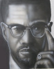 Malcolm X -Original Painting 16x20 inches on canvas by NENEKI