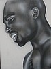 2Pac B/W Original Painted on a 18x24 inchCanvas