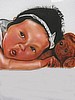 Custom Full Color Airbrush Portrait on a White T-shirt