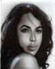 Custom hand painted B/W Portrait on Canvas 16x20 inches (Single Portrait)