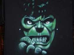 Custom Full Color Airbrush Cartoon Character on a Black T-shirt