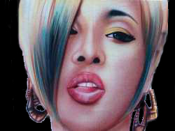 Custom Full Color Airbrush Portrait on a Black T-shirt