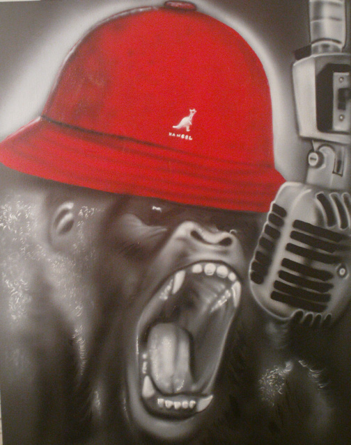 Beast on the Mic-Original 18"x24" painting (SOLD)