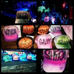 Custom Caps with Names at Party