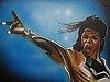 MJ Live Original painting on a 16x20 inch canvas