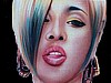 Custom Full Color Airbrush Portrait on a Black T-shirt