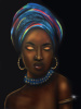 Headwrap #1 24x36 inch Print on stretched Canvas